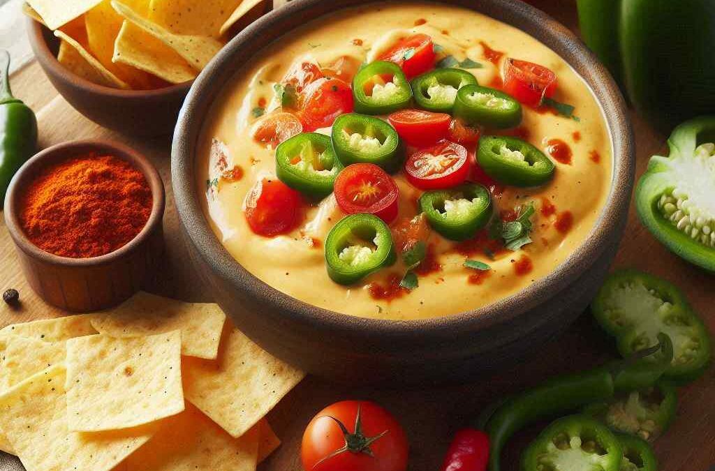 Homemade Queso Dip with Chiles and Tomatoes