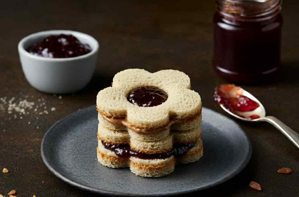 PB & J Flower Sandwiches