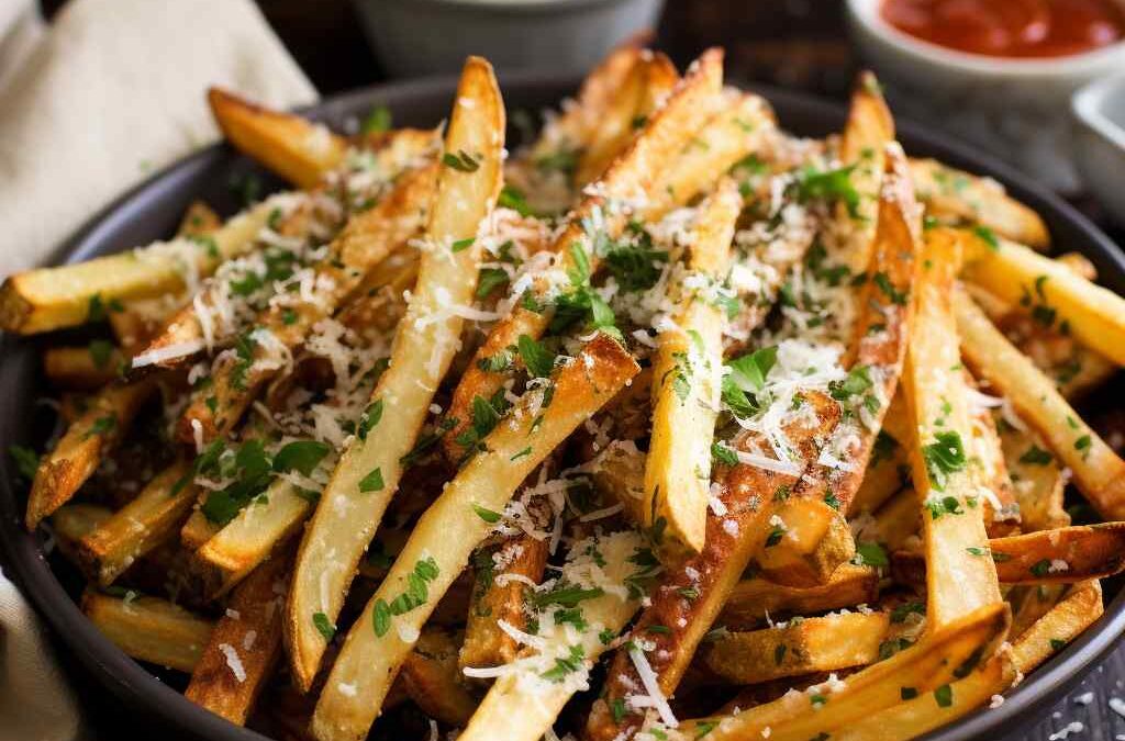 Crispy Air-Fried Garlic Parmesan Fries