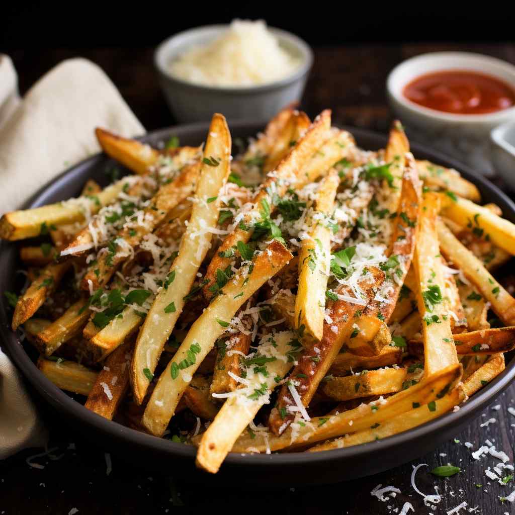 Crispy Air-Fried Garlic Parmesan Fries