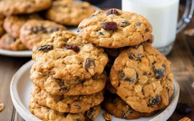 Chewy Oatmeal Raisin Cookies