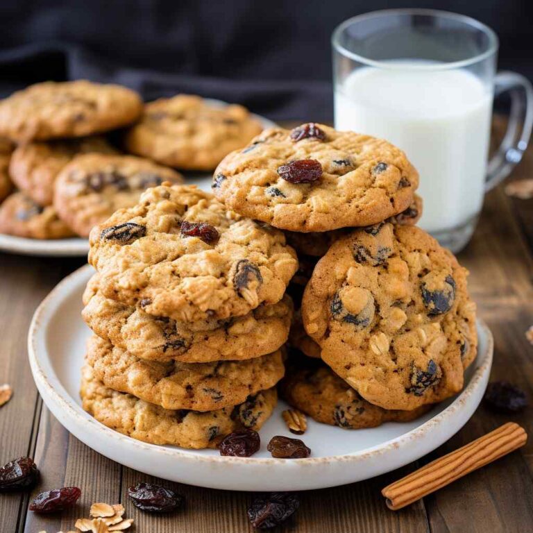 Chewy Oatmeal Raisin Cookies