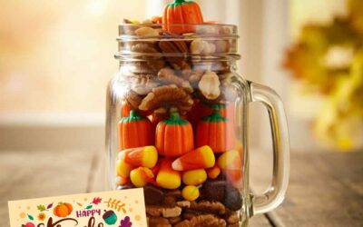 Thanksgiving Mason Gift Jars (FREE Printable Tags)