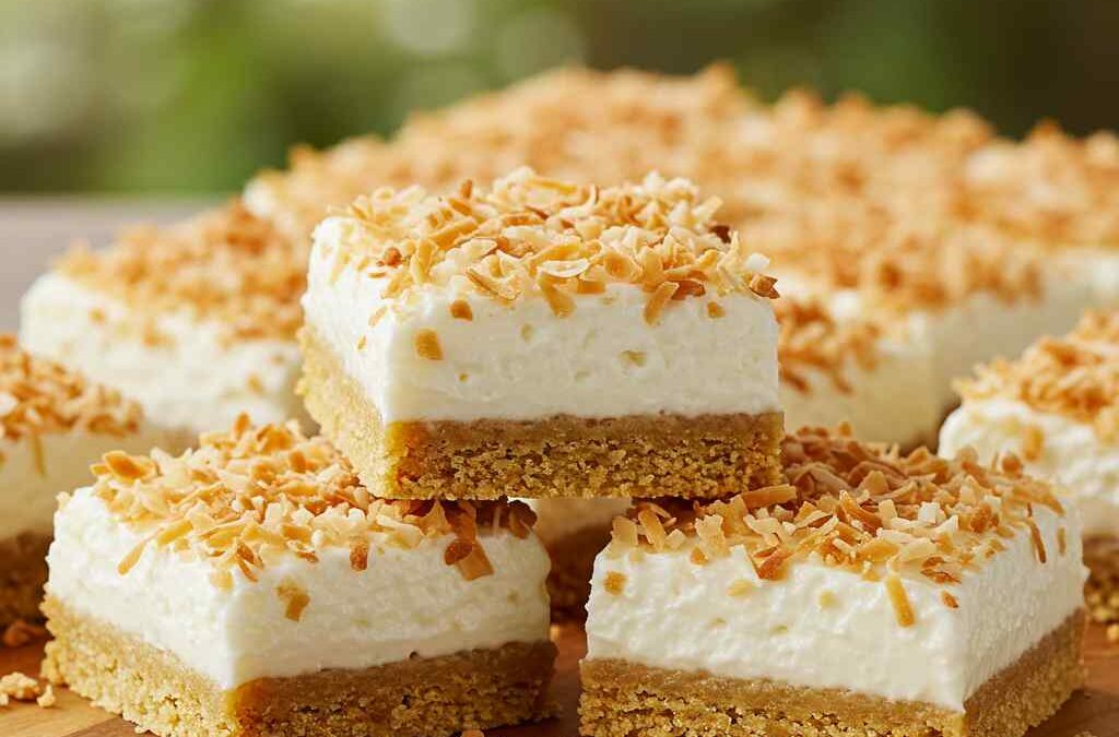 Toasted Coconut Cream Pie Bars