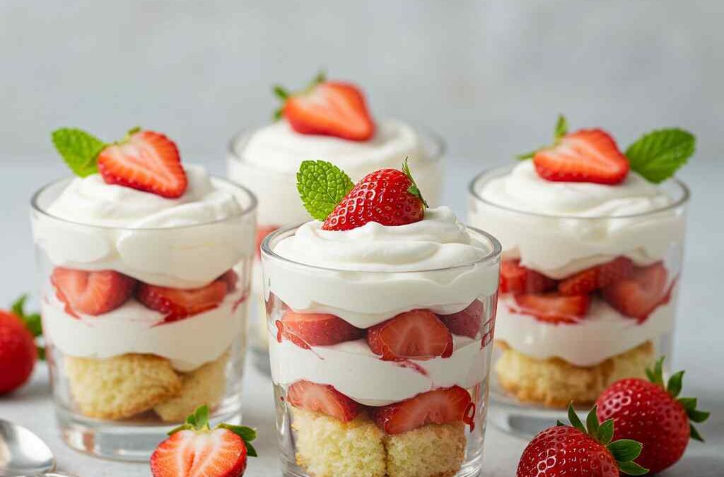 Simple Strawberry Shortcake Cups