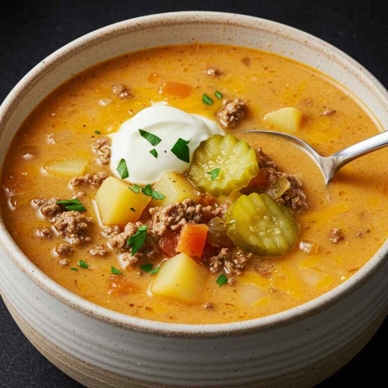 Cheeseburger Soup (Perfect for Winter Nights!)