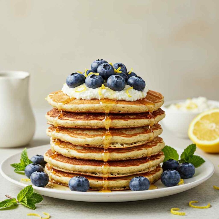 Blueberry Lemon Ricotta Pancakes