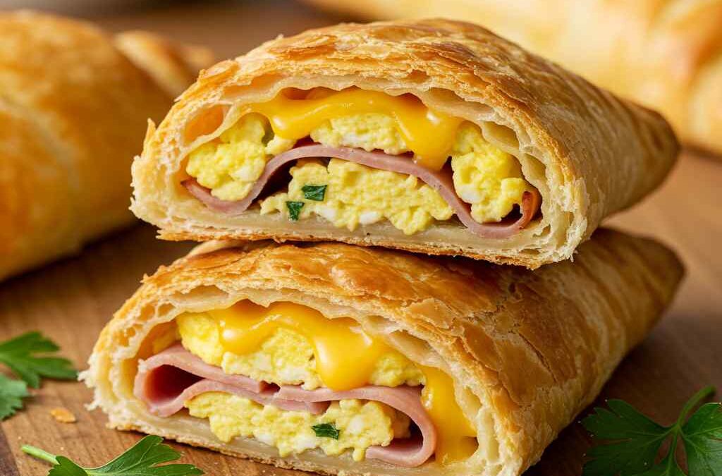 Easy Ham & Cheese Breakfast Pockets