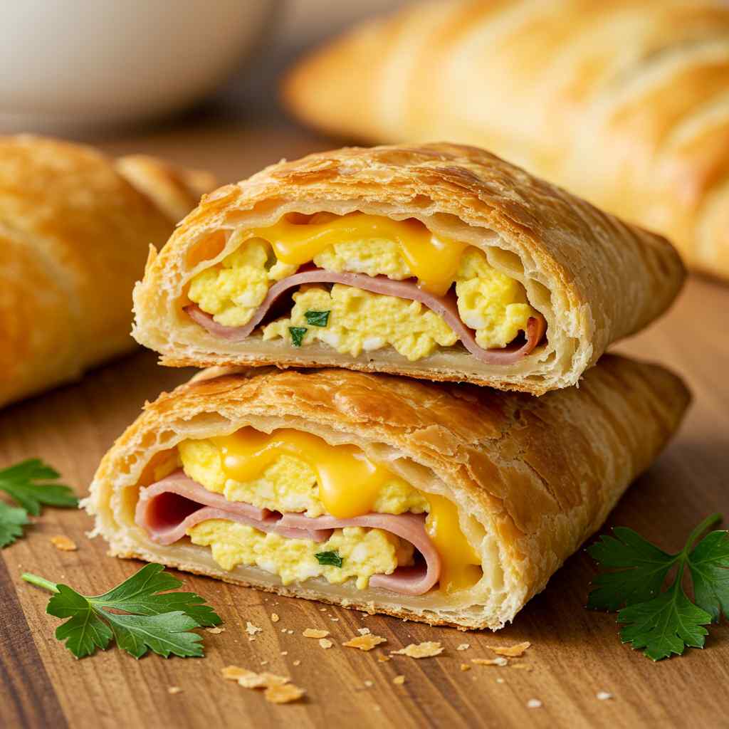 Easy Ham & Cheese Breakfast Pockets