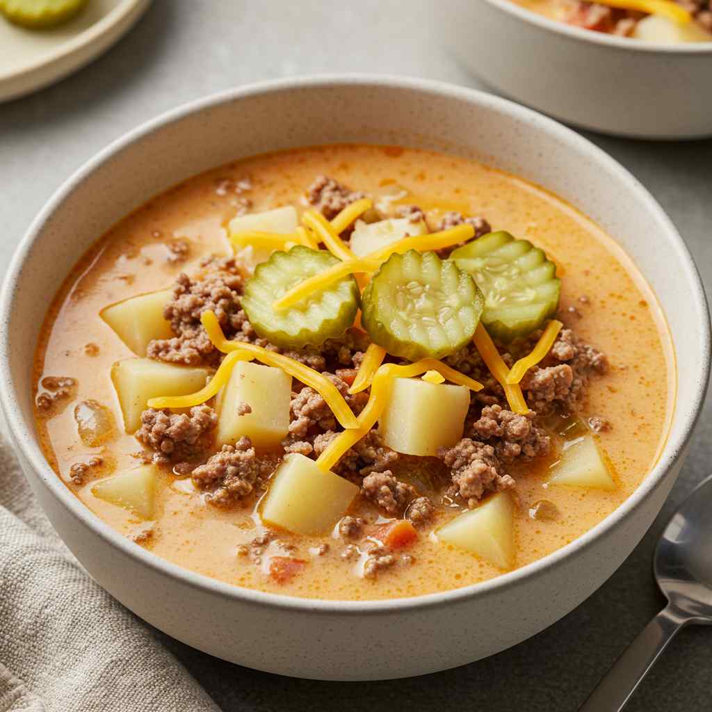 Cheeseburger Soup (Perfect for Winter Nights!)